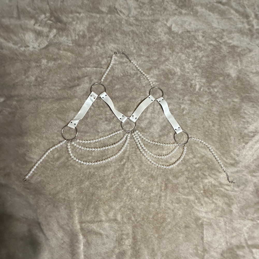 Dolls Kill White Pearl Harness